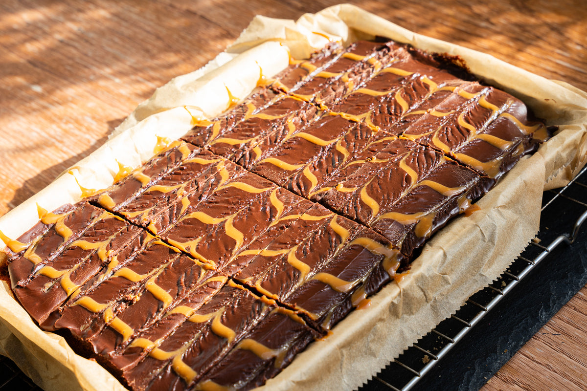 Chocolate & Salted Caramel Sponge Tray Cake