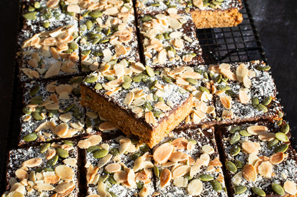 Chocolate Flapjack - Vegan Gluten Free Dairy Free Oat Bar with Chocolate Coconut and Seeds | A Taste of Dreams Wholesale Bakery UK
