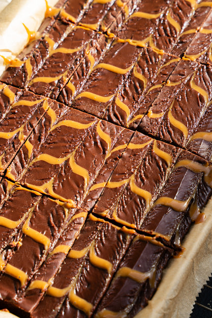 Chocolate & Salted Caramel Sponge Tray Cake